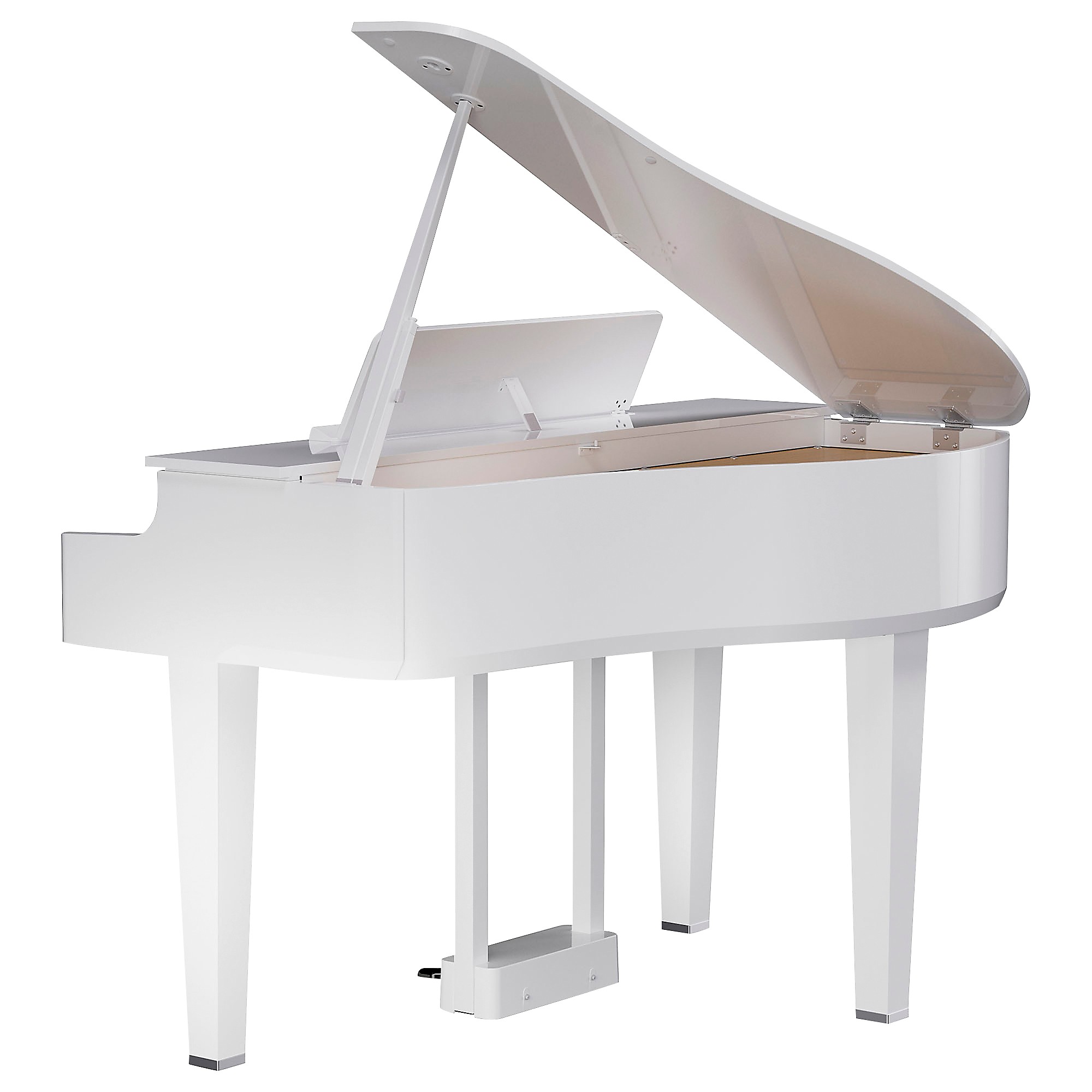 white baby grand piano yamaha