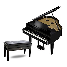 Roland GP-9 Digital Grand Piano With Bench Polished Ebony