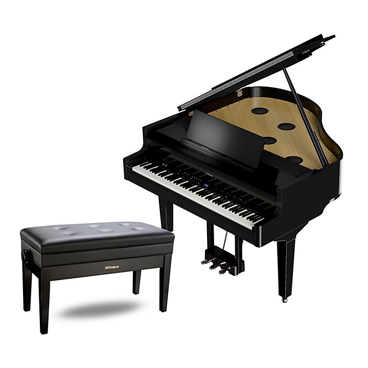 Roland GP-9 Digital Grand Piano With Bench Polished Ebony | Guitar