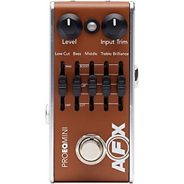 Open Box Fishman AFX Pro EQ Mini Acoustic Preamp & EQ Effects Pedal Level 1 Brown