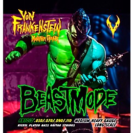 Von Frankenstein Monster Gear BeastMode Nickel Plated Bass Strings Medium Heavy (50-110)
