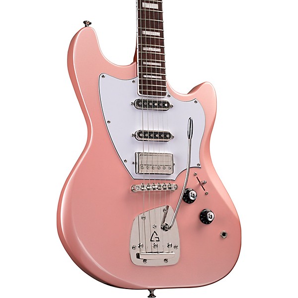 Guild Surfliner Deluxe Solid Body Electric Guitar With Guild Floating Vibrato Tailpiece Rose Quartz Metallic