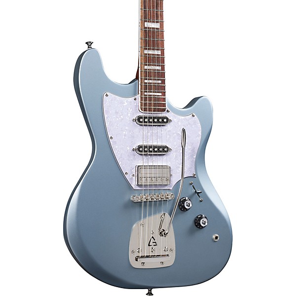 Guild Surfliner Deluxe Solidbody Electric Guitar With Guild Floating Vibrato Tailpiece Glacier Blue Metallic