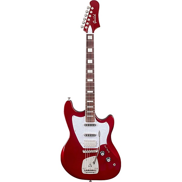 Guild Surfliner Deluxe Solidbody Electric Guitar With Guild Floating Vibrato Tailpiece Scarlett Red Metallic