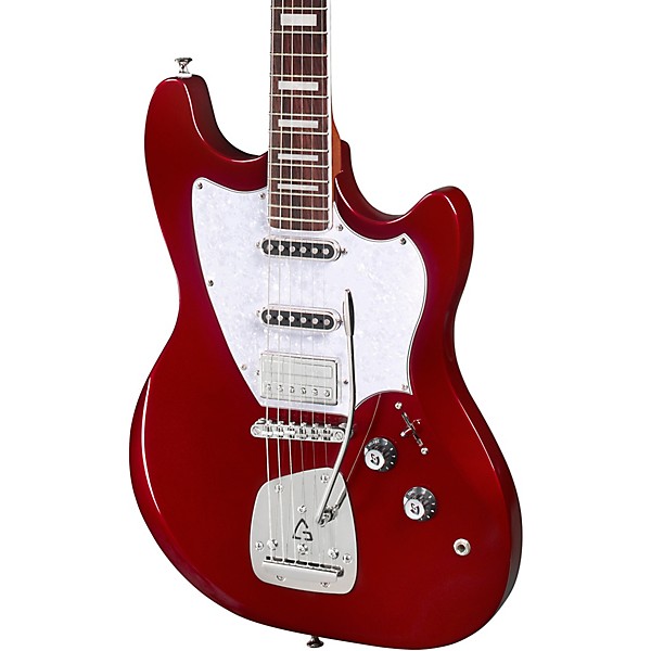 Guild Surfliner Deluxe Solidbody Electric Guitar With Guild Floating Vibrato Tailpiece Scarlett Red Metallic