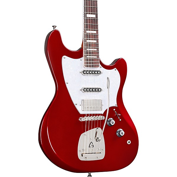 Guild Surfliner Deluxe Solidbody Electric Guitar With Guild Floating Vibrato Tailpiece Scarlett Red Metallic