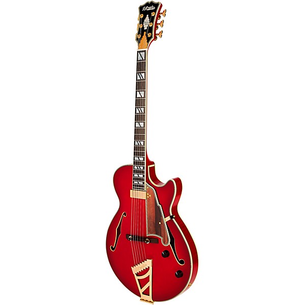 D'Angelico Excell SS Soho Hollowbody Electric Guitar With Stairstep Tailpiece Dark Cherry Burst
