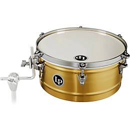 LP Brass Timbale With Chrome Hardware and Mount Bracket 14 x 6.5 in.