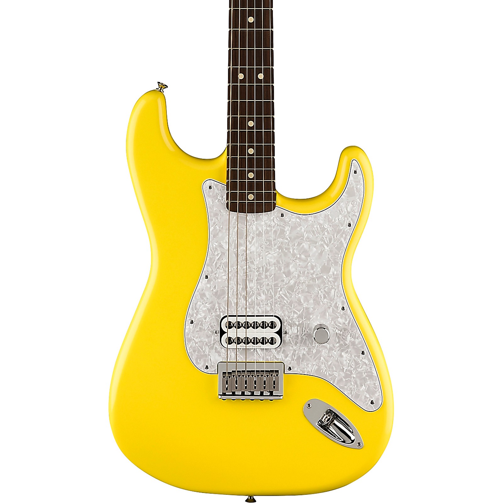 Fender Tom Delonge Stratocaster Electric Guitar With Invader Sh8 Pickup Graffiti Yellow Guitar