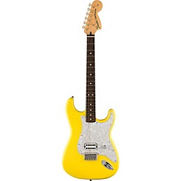 Open Box Fender Tom DeLonge Stratocaster Electric Guitar With Invader SH8 Pickup Level 2 Graffiti Yellow 197881037536