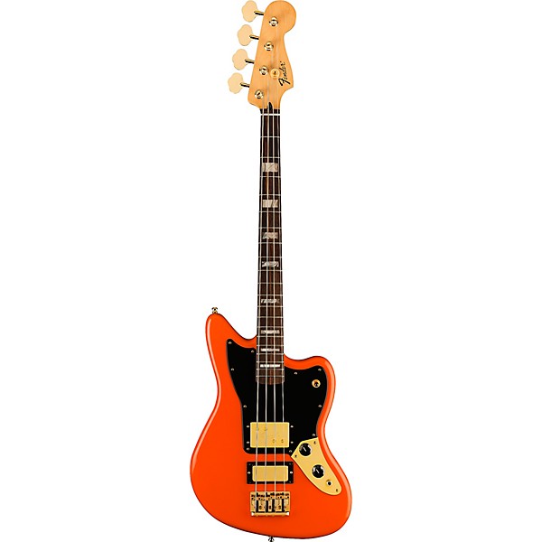 Open Box Fender Mike Kerr Jaguar Bass Level 2 Tiger's Blood Orange 197881118624