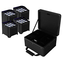 CHAUVET DJ Freedom Par Q9 X4 Wireless Battery-Powered Uplight Set With Carry Bag