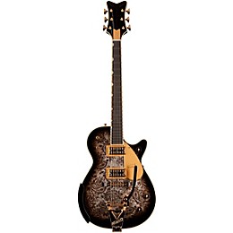 Gretsch Guitars G6134TG Limited-Edition Paisley Penguin Electric Guitar With String-Thru Bigsby and Gold Hardware Black Paisley
