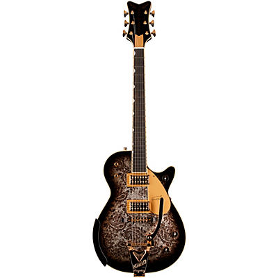 Gretsch Guitars G6134tg Limited-Edition Paisley Penguin Electric Guitar With String-Thru Bigsby And Gold Hardware Black Paisley for sale