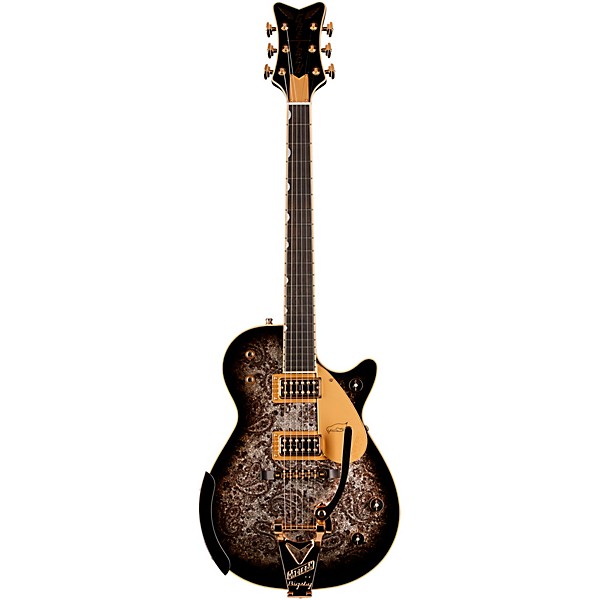Gretsch Guitars G6134TG Limited-Edition Paisley Penguin Electric Guitar With String-Thru Bigsby and Gold Hardware Black Pa...