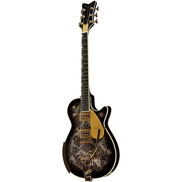 Gretsch Guitars G6134TG Limited-Edition Paisley Penguin Electric Guitar With String-Thru Bigsby and Gold Hardware Black Pa...