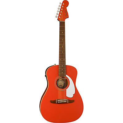 Fender California Malibu Player Acoustic-Electric Guitar Fiesta Red for sale