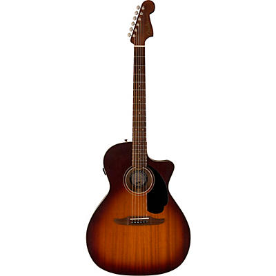 Fender California Newporter Special All-Mahogany Acoustic-Electric Guitar Honey Burst for sale
