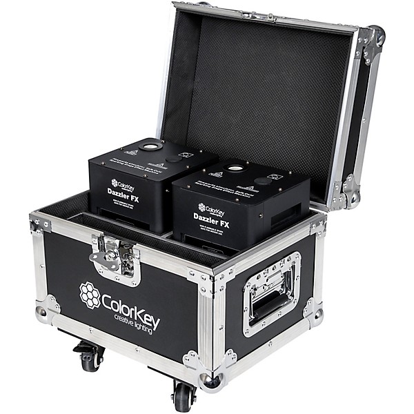 ColorKey Dazzler FX Cold Spark Machine 2-Pack with Road Case
