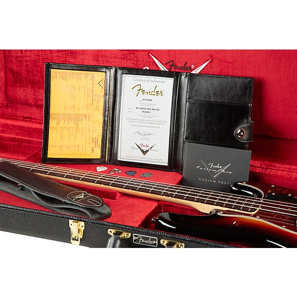 Fender Custom Shop 1960 Jazz Bass NOS Rosewood Fingerboard Time Machine Limited-Edition 3-Color Sunburst