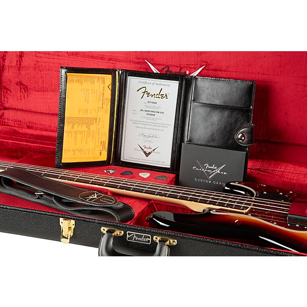 Fender Custom Shop 1960 Jazz Bass NOS Rosewood Fingerboard Time Machine Limited-Edition 3-Color Sunburst