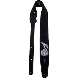 Perri's Leather Guitar Strap Gold Lightning Bolt 2.5 in. Perri's Leather Guitar Strap Silver Music Note 2.5 in.