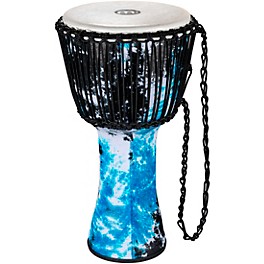 MEINL Travel Series Rope-Tuned Synthetic Djem... MEINL Travel Series Rope-Tuned Synthetic Djembe 12 in. Galactic Blue Tie Dye