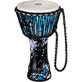 MEINL Travel Series Rope-Tuned Synthetic Djem... MEINL Travel Series Rope-Tuned Synthetic Djembe 10 in. Galactic Blue Tie Dye