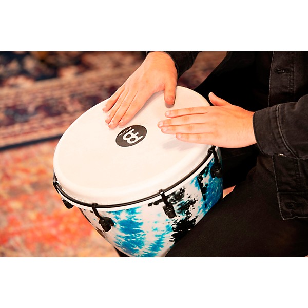 MEINL Alpine Series Synthetic Djembe 12 in. Galactic Blue Tie Dye