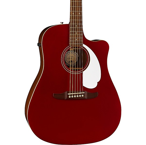 Fender California Redondo Player Acoustic-Electric Guitar Candy Apple Red
