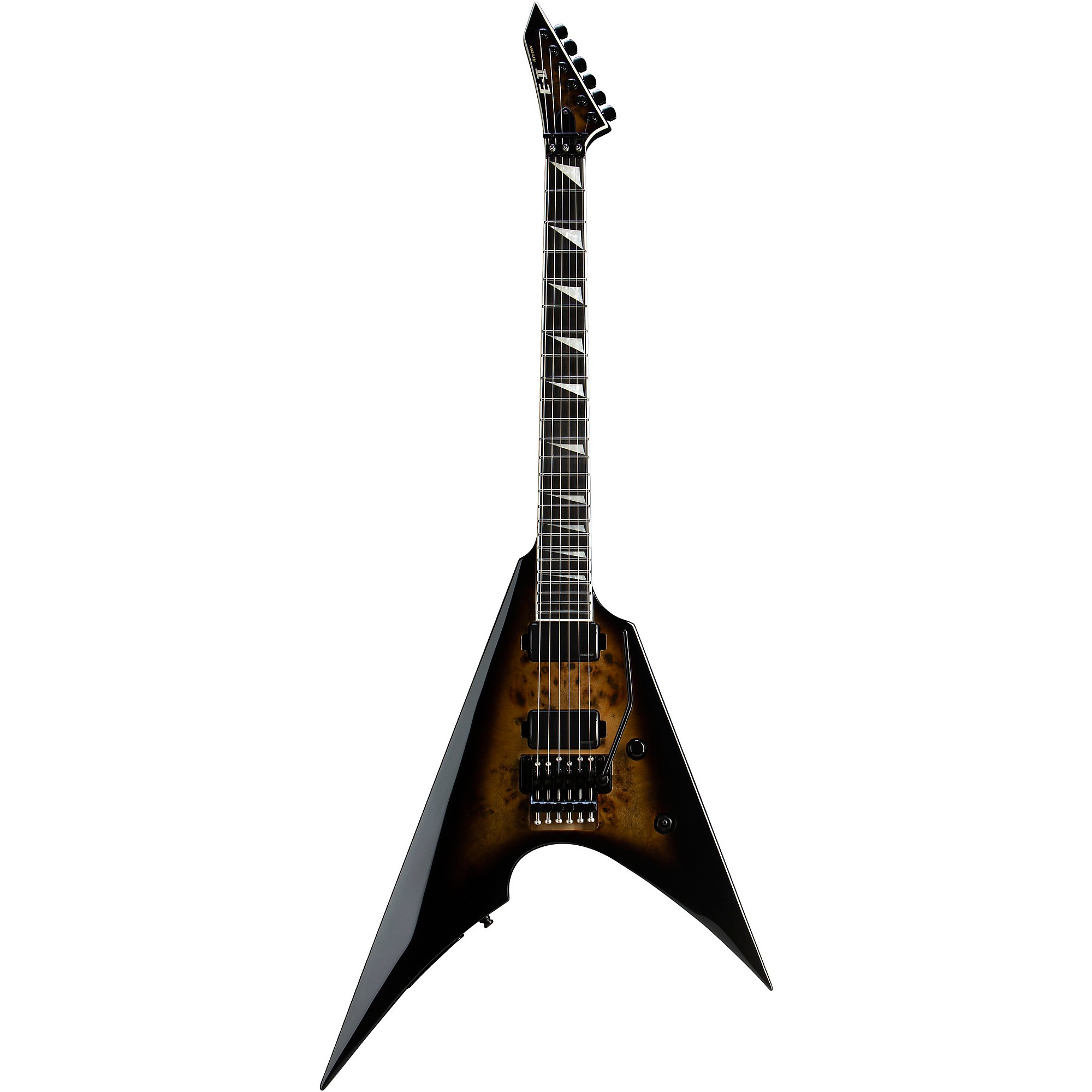 Platinum ESP E-II Arrow Electric Guitar Nebula Black Burst