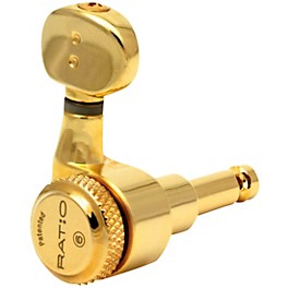 Graph Tech Ratio 6-In-Line Electric Guitar Tuning Machine Heads Gold 6 String