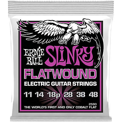 Ernie Ball Power Slinky Flatwound Electric Guitar Strings 11-48 for sale