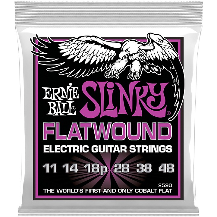 Ernie Ball Power Slinky Flatwound Electric Guitar Strings 11 48