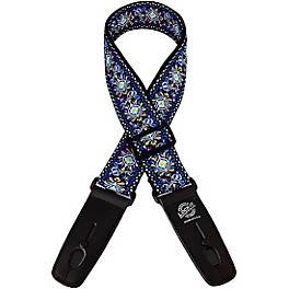 Lock-It Straps Jacquard 2" Locking Guitar Strap Vintage Troubadour Lock-It Straps Jacquard 2" Locking Guitar Strap Blue Chill