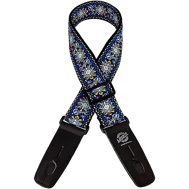 LockIt Straps Jacquard 2" Locking Guitar Strap Blue Chill Guitar Center