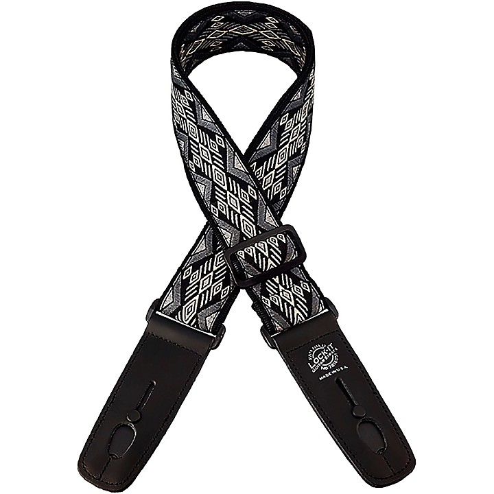 LockIt Straps Jacquard 2" Locking Guitar Strap Vintage Carbon Canyon