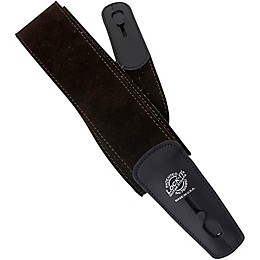 Lock-It Straps Suede 2.5" Locking Guitar Strap Chocolate