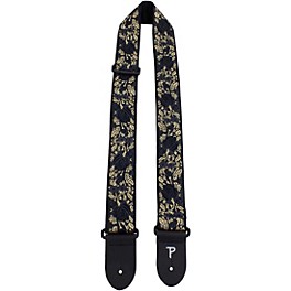 Perri's Premium Jacquard Guitar Strap Purple Suns 2 in. Perri's Premium Jacquard Guitar Strap Metallic Black Rose 2 in.