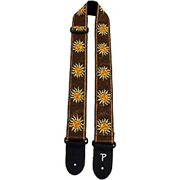 Perri's Premium Jacquard Guitar Strap Brown Suns 2 in.