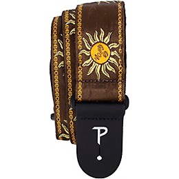 Perri's Premium Jacquard Guitar Strap Brown Suns 2 in.