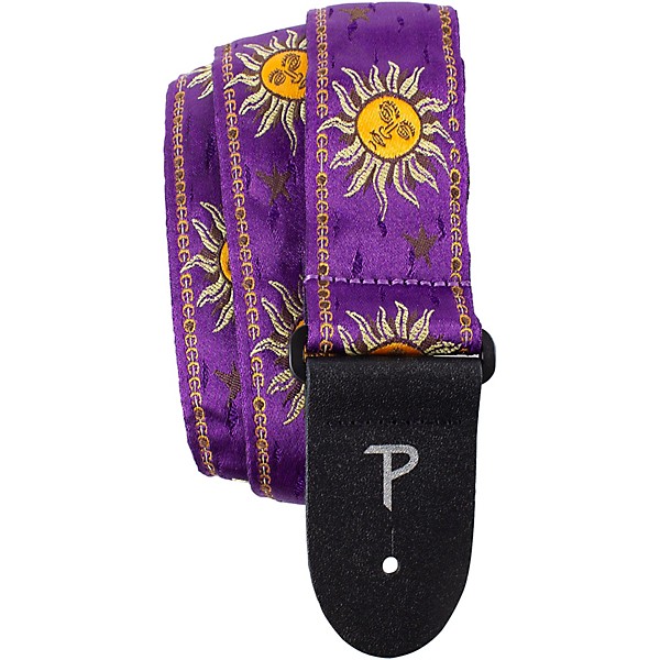 Perri's Premium Jacquard Guitar Strap Purple Suns 2 in.