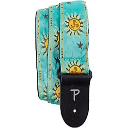 Perri's Premium Jacquard Guitar Strap Purple Suns 2 in. Perri's Premium Jacquard Guitar Strap Teal Suns 2 in.