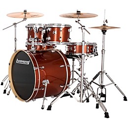 Ludwig Evolution 6-Piece Drum Set With 22" Bass Drum and Zildjian I Series Cymbals Copper