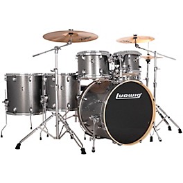 Ludwig Evolution 6-Piece Drum ... Ludwig Evolution 6-Piece Drum Set With 22" Bass Drum and Zildjian I Series Cymbals Platinum