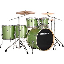 Ludwig Evolution 6-Piece Drum Set With 22" Bass Drum and Zildjian I Series Cymbals Mint
