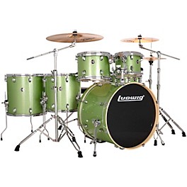 Ludwig Evolution 6-Piece Drum Set ... Ludwig Evolution 6-Piece Drum Set With 22" Bass Drum and Zildjian I Series Cymbals Mint