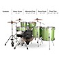 Ludwig Evolution 6-Piece Drum Set With 22" Bass Drum and Zildjian I Series Cymbals Mint