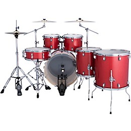 Ludwig Evolution 6-Piece Drum Set With Paiste Cymbals - Crimson Sparkle