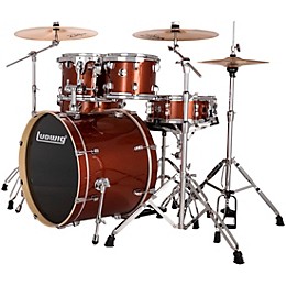 Ludwig Evolution 5-Piece Drum Set With 22" Bass Drum and Zildjian I Series Cymbals Copper